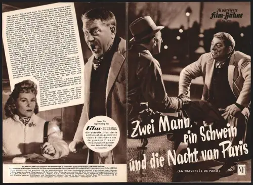 Filmprogramm IFB Nr. 3750, Zwei Mann, ein Schwein und die Nacht von Paris, Bourvil, J. Gabin, Regie: Claude Autant-Lara