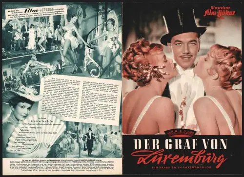 Filmprogramm IFB Nr. 4084, Der Graf von Luxemburg, Gerhard Riedmann, Renate Holm, Gustav Knuth, Regie: Werner Jacobs