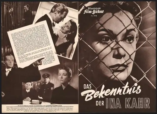 Filmprogramm IFB Nr. 2918, Das Bekenntnis der Ina Kahr, Elisabeth Müller, Curd Jürgens, Regie: G. W. Pabst