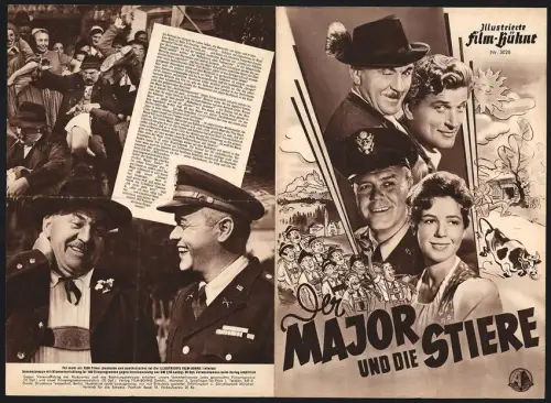 Filmprogramm IFB Nr. 3026, Der Major und die Stiere, Attila Hörbiger, Fritz Tillmann, Regie: Eduard von Borsody