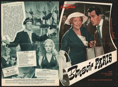 Filmprogramm IFB Nr. 3543, Bonsoir Paris, Eddie Constantine, Adrian Hove, Dany Robin, Regie: Hermann Leitner