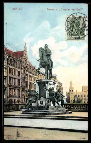 AK Berlin, Denkmal Grosser Kurfürst am Schloss