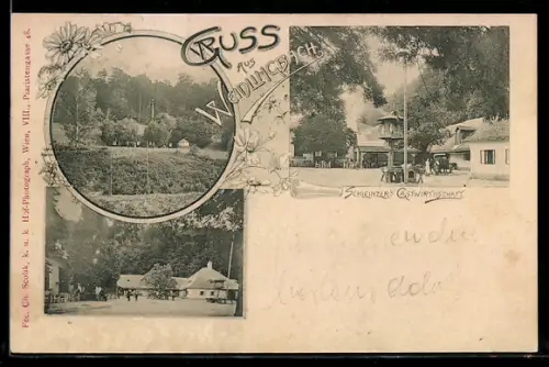 AK Klosterneuburg, Weidlingbach, Gasthaus Schleinzer, Strassenpartie, Ortspartie