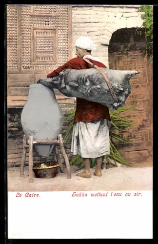 AK Caire, Sakka mettant l`eau au sir, arabischer Händler