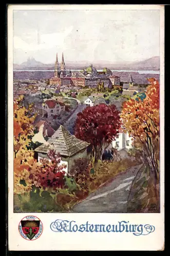 AK Deutscher Schulverein NR 234: Klosterneuburg, Blick über die Dächer der Stadt