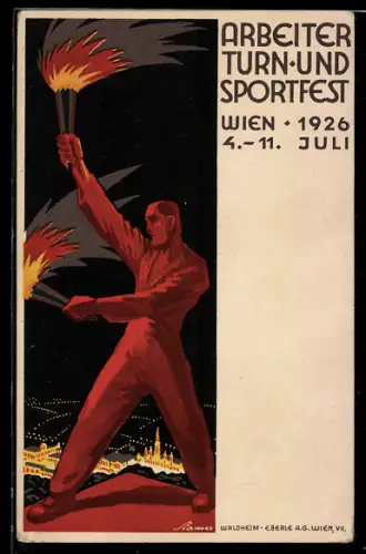 Künstler-AK Wien, Arbeiterturn- und Sportfest, 4. - 11. Juli 1926