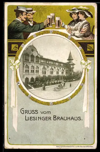 AK Wien-Liesing, Gasthof Liesinger Brauhaus