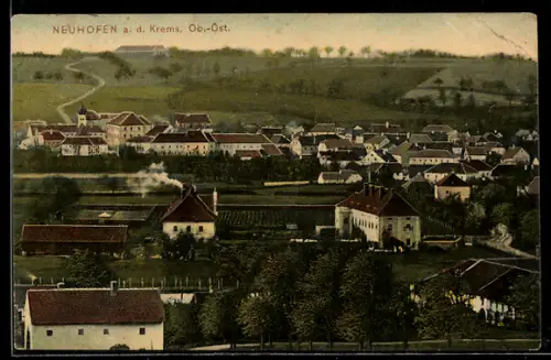 AK Neuhofen a. d. Krems, Ortsansicht aus der Vogelschau