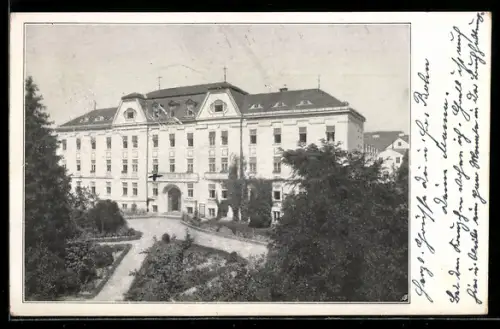 AK Gallneukirchen, Diakonissen-Mutterhaus Bethanien aus der Vogelschau