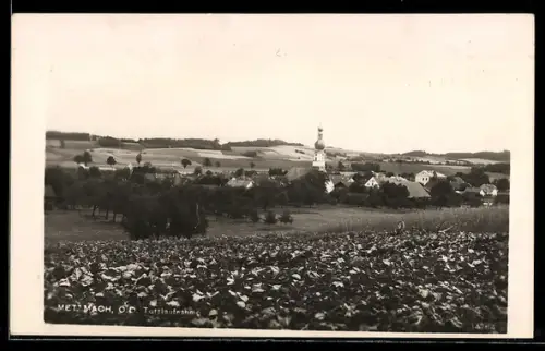 AK Mettmach /O.-D., Totalansicht mit Kirche