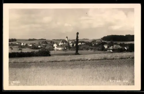 AK Eitzing /O.-D., Teilansicht mit Kirche