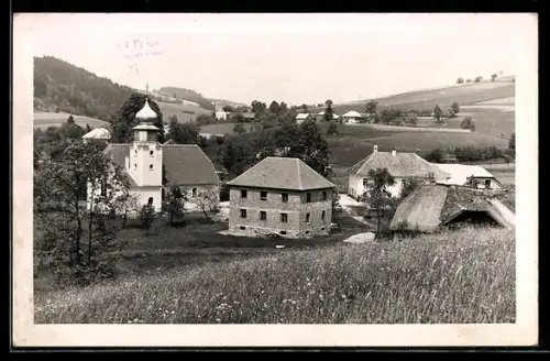AK Eidenberg /O.-Oe., Untergeng, Ortspartie mit Kirche