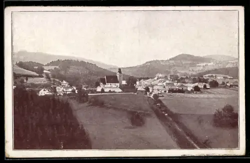 AK Gutau, Teilansicht mit Kirche