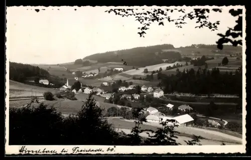 AK Hirschbach bei Freistadt, Teilansicht mit Kirche