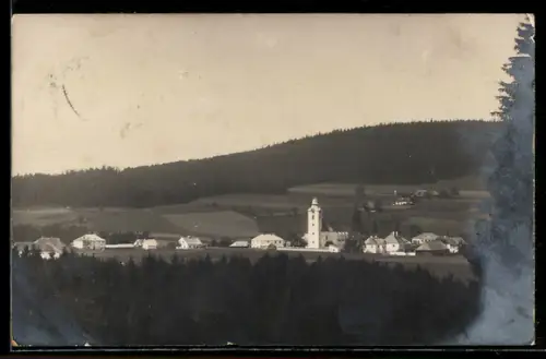 Foto-AK Sandl /O.-Oe., Teilansicht mit Kirche