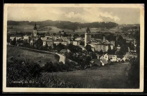 AK Freistadt /O.-D., Teilansicht mit Schloss