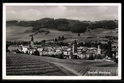AK Freystadt, Ortsrand vom Feld aus gesehen