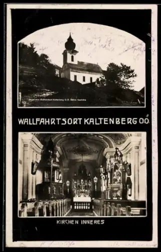 AK Kaltenberg, Kirche, Aussen- und Innenansicht