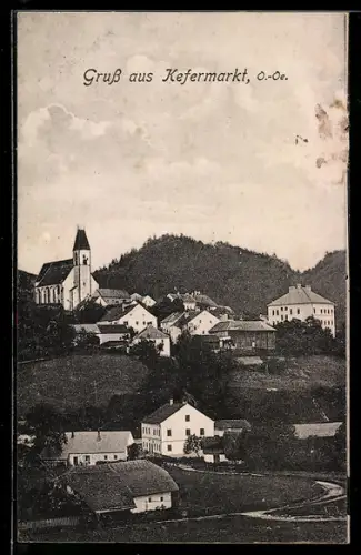 AK Kefermarkt /O.-Oe., Teilansicht mit Kirche