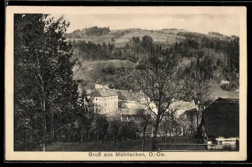 AK Mühllacken /O.-Oe., Ortspartie mit Kurhaus