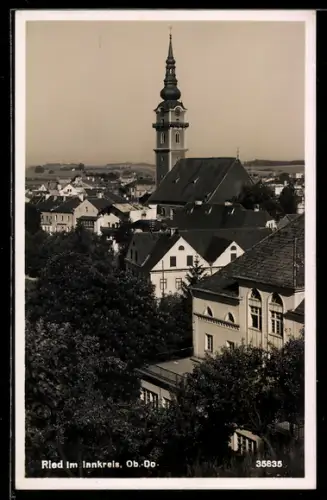 AK Ried im Innkreis, Panorama mit Kirche