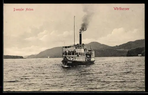 AK Dampfer Helios in Fahrt auf dem Wörthersee