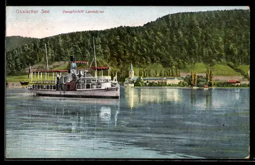 AK Dampfer Landskron in Fahrt auf dem Ossiacher See