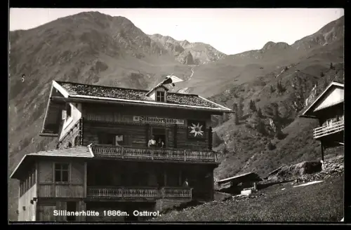 AK Sillianerhütte /Osttirol, Blick auf die Berghütte
