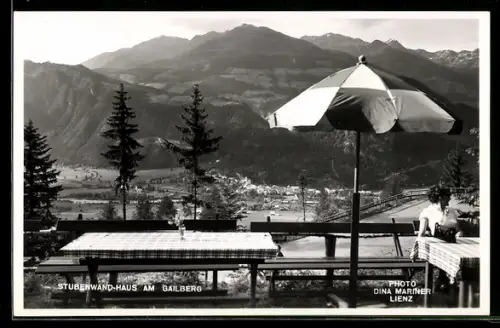 AK Stubenwand-Haus am Gailberg, Terrasse mit Talblick