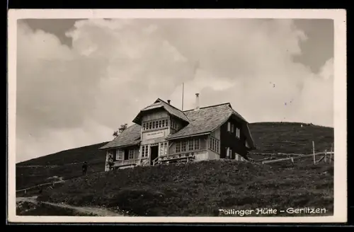 AK Pöllinger Hütte /Gerlitzen, Blick auf die Berghütte