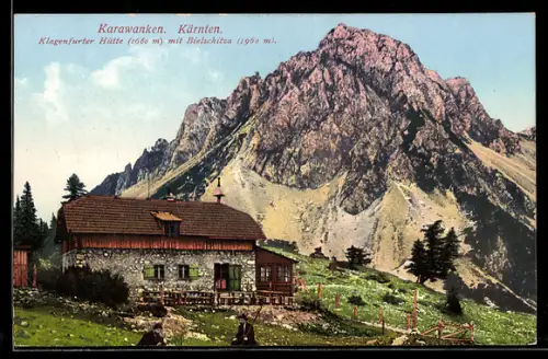 AK Klagenfurter Hütte, Karawanken mit Bielschitza