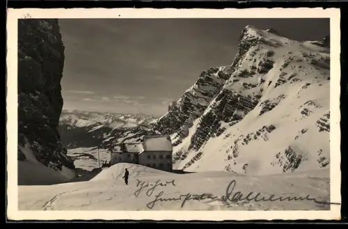 AK Riemannhaus, Berghütte d. A. V. S. Ingolstadt mit Breithorn