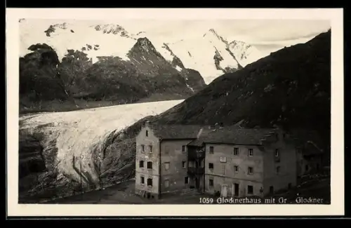 AK Glocknerhaus, Berghütte mit Gletscher