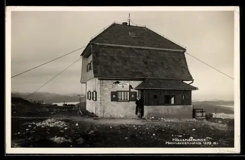 AK Hochleckenhaus, Ansicht der Berghütte