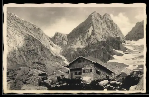 AK Blaueishütte, Berghütte des Deutsch. u. Oesterr. Alpenvereins Sektion Hochland