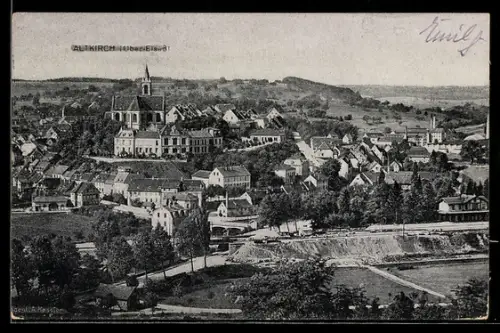 AK Altkirch /Ober-Elsass, Panoramaansicht der Ortschaft