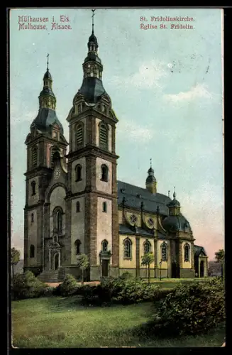 AK Mülhausen i. Els., St. Fridolinskirche