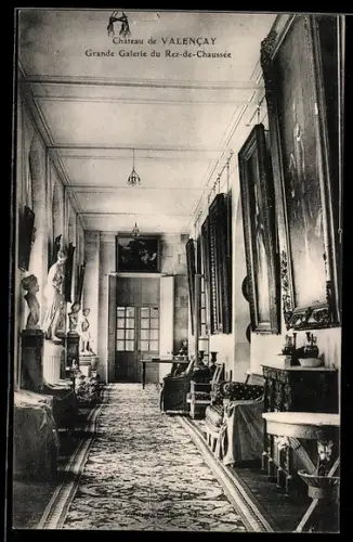 AK Château de Valencay, Grande Galerie du Rez-de-Chaussée