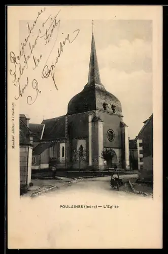 AK Poulaines /Indre, L`Eglise