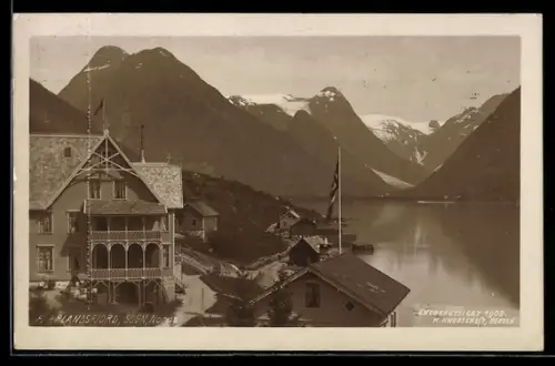 AK Sogn, Fjearlandsfjord mit Bergpanorama