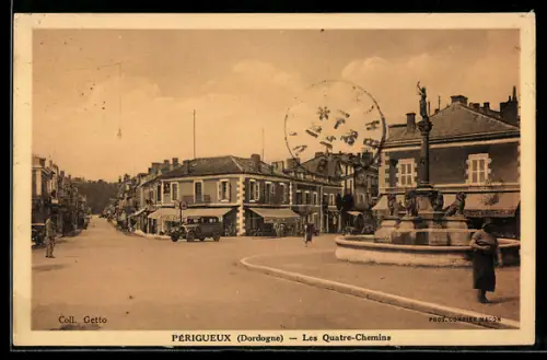 AK Périgueux /Dordogne, Les Quatre-Chemins