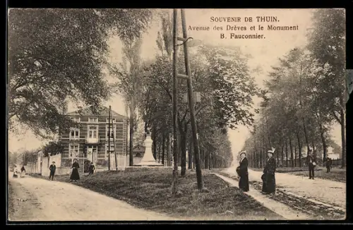 AK Thuin, Avenue des Drèves et le Monument