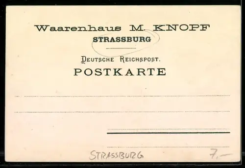 AK Strassburg, In der Ruprechtsauer-Allee
