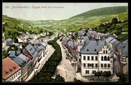 AK St. Joachimstal, Blick vom Kirchturm