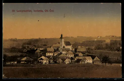 AK Lambrechten /Innkreis, Ortsansicht mit Kirche