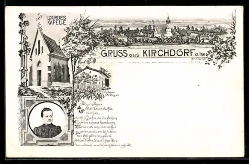AK Kirchdorf a. Inn, Lourdes-Kapelle, Kirche, Porträt
