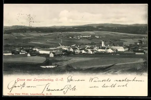 AK Leopoldschlag /O.-Ö., Panoramaansicht des Ortes