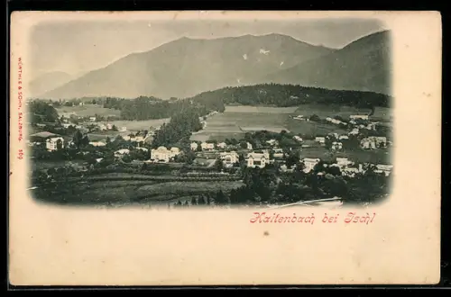 AK Bad Ischl, Kaltenbach bei Ischl, Panorama mit Ort und Bergen