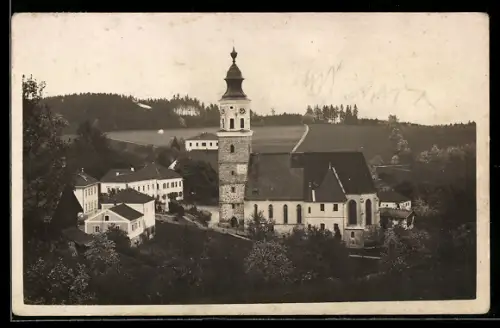 AK Taiskirchen, Kirche mit markantem Turm
