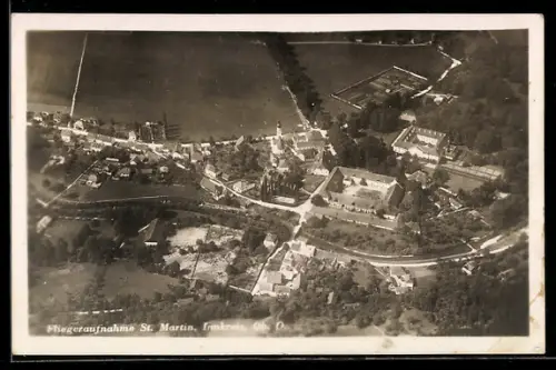 AK St. Martin /Innkreis, Fliegeraufnahme des Ortes